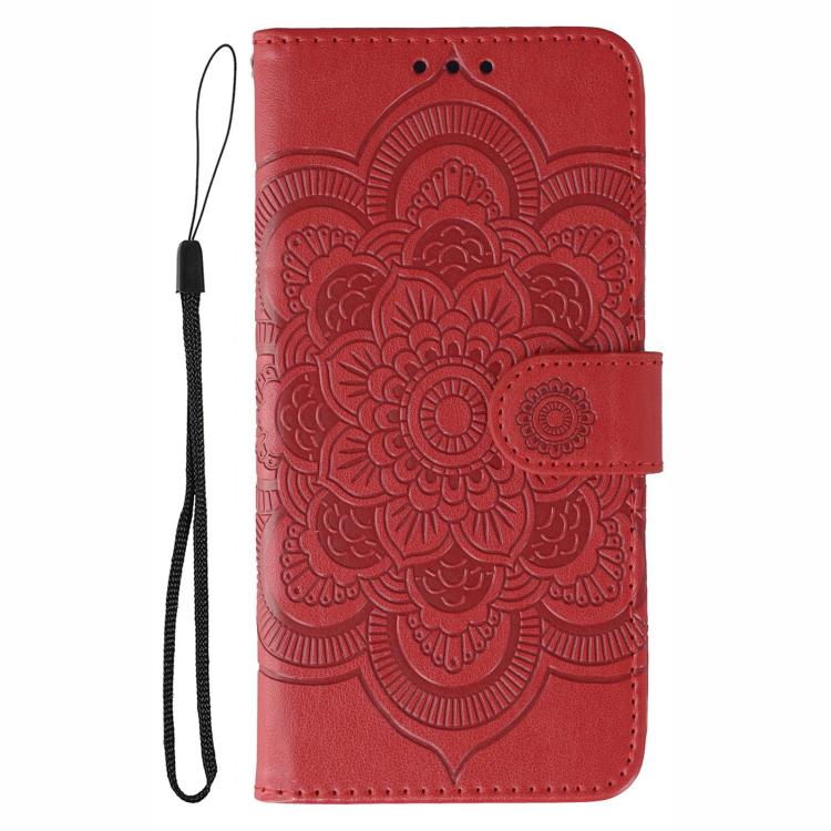 Sun Mandala Embossing Leather Phone Case, For iPhone 16e / 17e, For iPhone 17 Pro Max, For iPhone 17 Pro, For iPhone 17, For iPhone Air, For iPhone 15 Pro Max