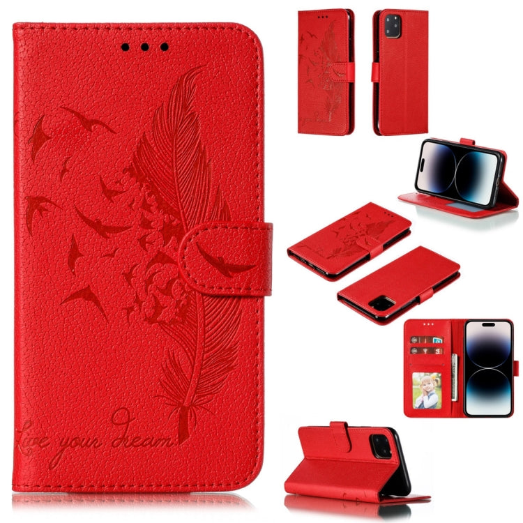 Ốp lưng điện thoại da họa tiết vân quả vải litchi hình lông vũ, Dành cho iPhone 17 Pro Max, Dành cho iPhone 17 Pro, Dành cho iPhone 17, Dành cho iPhone Air, Dành cho iPhone 15 Pro Max, Dành cho iPhone 15 Pro, Dành cho iPhone 15 Plus, Dành cho iPhone 15