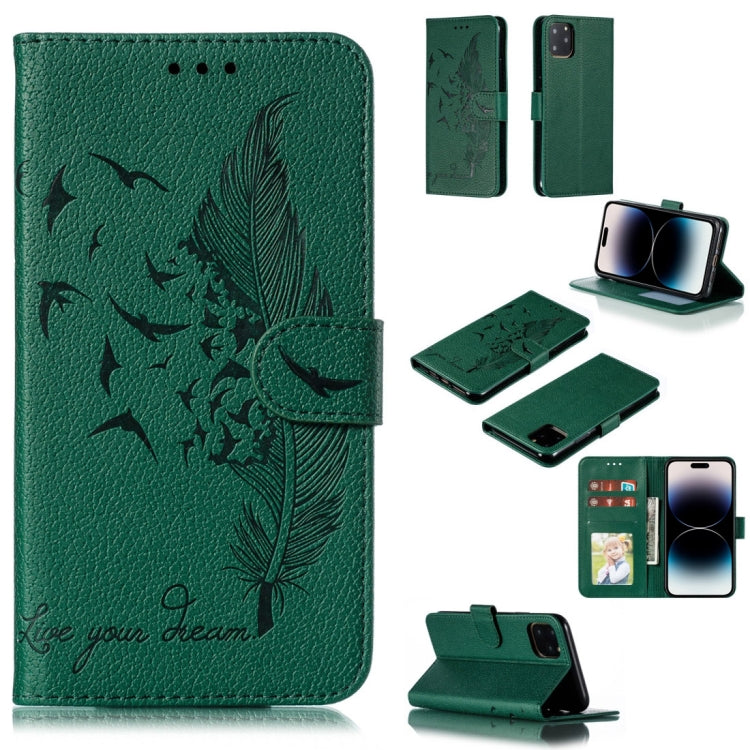 Ốp lưng điện thoại da họa tiết vân quả vải litchi hình lông vũ, Dành cho iPhone 17 Pro Max, Dành cho iPhone 17 Pro, Dành cho iPhone 17, Dành cho iPhone Air, Dành cho iPhone 15 Pro Max, Dành cho iPhone 15 Pro, Dành cho iPhone 15 Plus, Dành cho iPhone 15