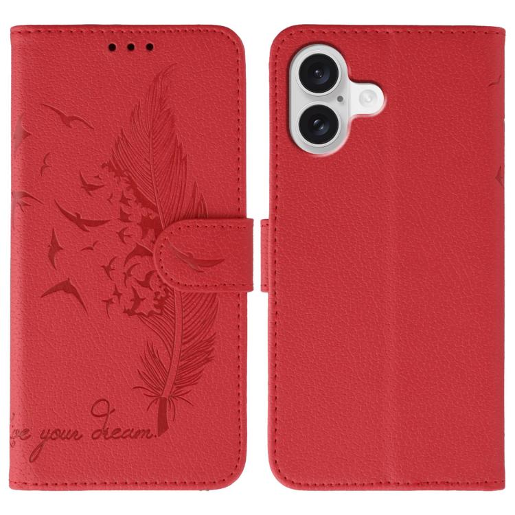 Ốp lưng điện thoại da họa tiết vân quả vải litchi hình lông vũ, Dành cho iPhone 17 Pro Max, Dành cho iPhone 17 Pro, Dành cho iPhone 17, Dành cho iPhone Air, Dành cho iPhone 15 Pro Max, Dành cho iPhone 15 Pro, Dành cho iPhone 15 Plus, Dành cho iPhone 15