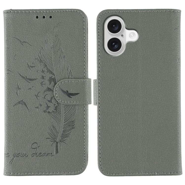 Ốp lưng điện thoại da họa tiết vân quả vải litchi hình lông vũ, Dành cho iPhone 17 Pro Max, Dành cho iPhone 17 Pro, Dành cho iPhone 17, Dành cho iPhone Air, Dành cho iPhone 15 Pro Max, Dành cho iPhone 15 Pro, Dành cho iPhone 15 Plus, Dành cho iPhone 15