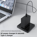Adapter sạc 100W N 3.5X1.35mm cái sang USB-C/Type-C đực, 3.5X1.35mm