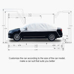 Car Half-cover Car Clothing Sunscreen Heat Insulation Sun Nisor, Aluminum Foil, Aluminum Foil 3.6x1.6x1.5m