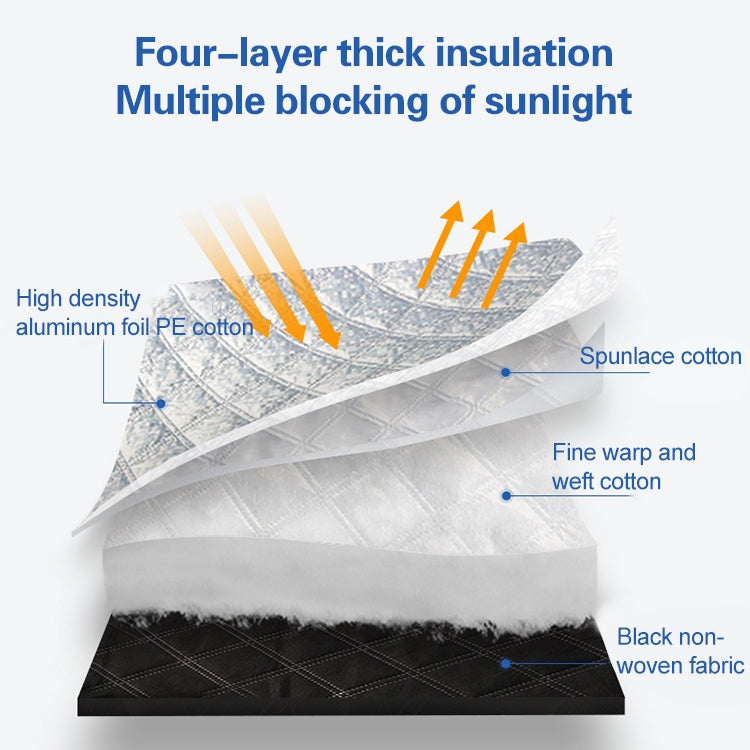 Car Half-cover Car Clothing Sunscreen Heat Insulation Sun Nisor, Aluminum Foil, Aluminum Foil 3.6x1.6x1.5m