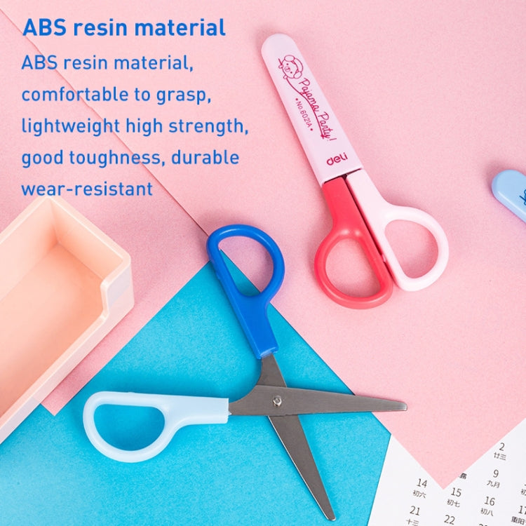 Deli 6021A Student Scissors Mini Portable Children Handmade Paper-cut Scissors