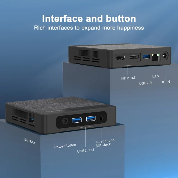 Máy tính mini GXMO N42 Windows 11 Intel Gemini Lake N4020C NVME SSD WiFi, máy tính để bàn mini, 4GB+64GB, 4GB+64GB+256GB