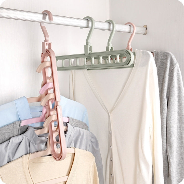Móc quần áo đa năng chín lỗ ma thuật, màu ngẫu nhiên