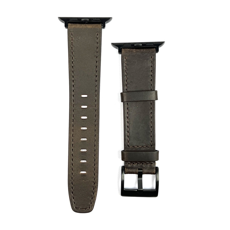 Retro Texture Leather Watch Band, For Apple Watch 9 41mm, For Apple Watch 7 41mm, For Apple Watch 7 45mm, For Apple Watch SE 40mm, For Apple Watch SE 44mm, For Apple Watch 6 40mm, For Apple Watch 6 44mm, For Apple Watch 5 44mm, For Apple Watch 5 40mm