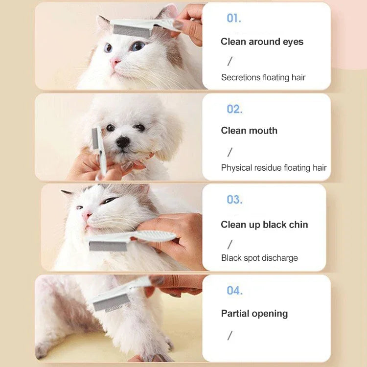 Lược Đẹp Răng Mật Độ Dày Đặc Loại Bỏ Ve Cho Chó Mèo, 18cm