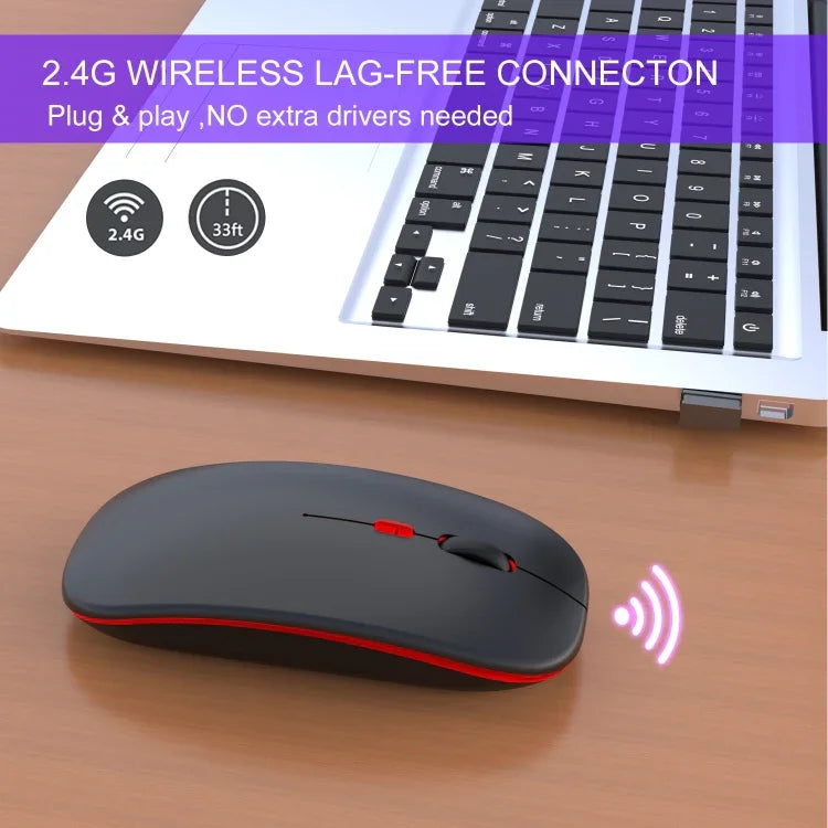 Chuột không dây HXSJ M40 2.4GHZ 800,1200,1600dpi điều chỉnh ba cấp độ màu sắc sạc USB