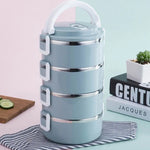 Hộp đựng cơm giữ nhiệt bằng thép không gỉ, hộp bento đựng thức ăn, 1 lớp 0.7L, 2 lớp 1.4L, 3 lớp 2.1L, 4 lớp 2.8L