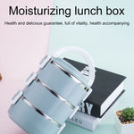 Hộp đựng cơm giữ nhiệt bằng thép không gỉ, hộp bento đựng thức ăn, 1 lớp 0.7L, 2 lớp 1.4L, 3 lớp 2.1L, 4 lớp 2.8L