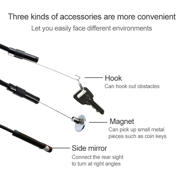 Camera nội soi ống rắn Micro USB chống nước AN97 cho điện thoại Android có chức năng OTG, với 6 đèn LED, 5.5mm, 8mm