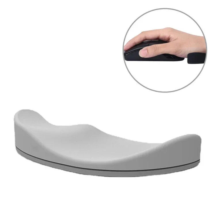 Miếng đệm chuột hỗ trợ cổ tay silicon kê tay di động văn phòng, màu đen tay trái, màu xám tay phải, màu xám tay trái