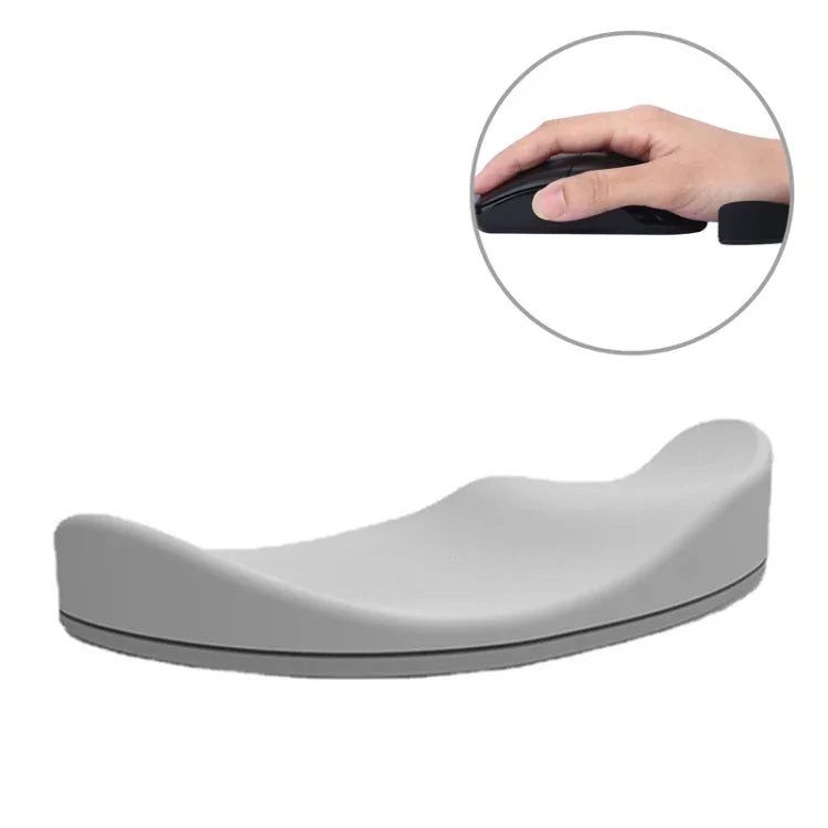 Miếng đệm chuột hỗ trợ cổ tay silicon kê tay di động văn phòng, màu đen tay trái, màu xám tay phải, màu xám tay trái