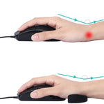 Miếng đệm chuột hỗ trợ cổ tay silicon kê tay di động văn phòng, màu đen tay trái, màu xám tay phải, màu xám tay trái