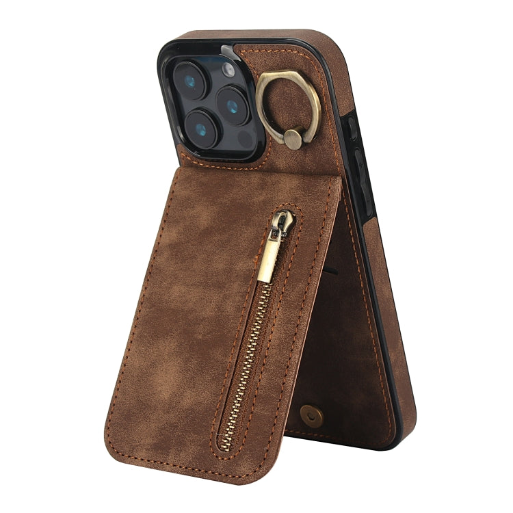 Ốp lưng điện thoại khe đựng thẻ RFID kiểu cổ điển có vòng và khóa kéo, dành cho iPhone 17e / 16e, dành cho iPhone 17 Pro Max, dành cho iPhone 17 Pro, dành cho iPhone 17, dành cho iPhone Air, dành cho iPhone 16 Pro Max