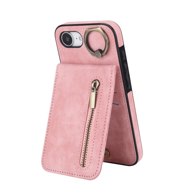 Ốp lưng điện thoại khe đựng thẻ RFID kiểu cổ điển có vòng và khóa kéo, dành cho iPhone 17e / 16e, dành cho iPhone 17 Pro Max, dành cho iPhone 17 Pro, dành cho iPhone 17, dành cho iPhone Air, dành cho iPhone 16 Pro Max