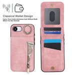 Ốp lưng điện thoại khe đựng thẻ RFID kiểu cổ điển có vòng và khóa kéo, dành cho iPhone 17e / 16e, dành cho iPhone 17 Pro Max, dành cho iPhone 17 Pro, dành cho iPhone 17, dành cho iPhone Air, dành cho iPhone 16 Pro Max