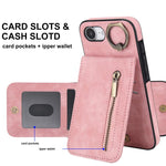 Ốp lưng điện thoại khe đựng thẻ RFID kiểu cổ điển có vòng và khóa kéo, dành cho iPhone 17e / 16e, dành cho iPhone 17 Pro Max, dành cho iPhone 17 Pro, dành cho iPhone 17, dành cho iPhone Air, dành cho iPhone 16 Pro Max