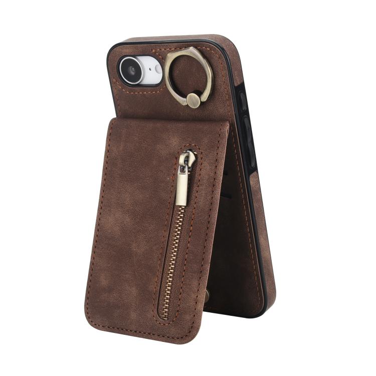 Ốp lưng điện thoại khe đựng thẻ RFID kiểu cổ điển có vòng và khóa kéo, dành cho iPhone 17e / 16e, dành cho iPhone 17 Pro Max, dành cho iPhone 17 Pro, dành cho iPhone 17, dành cho iPhone Air, dành cho iPhone 16 Pro Max