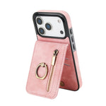 Ốp lưng điện thoại khe đựng thẻ RFID kiểu cổ điển có vòng và khóa kéo, dành cho iPhone 17e / 16e, dành cho iPhone 17 Pro Max, dành cho iPhone 17 Pro, dành cho iPhone 17, dành cho iPhone Air, dành cho iPhone 16 Pro Max