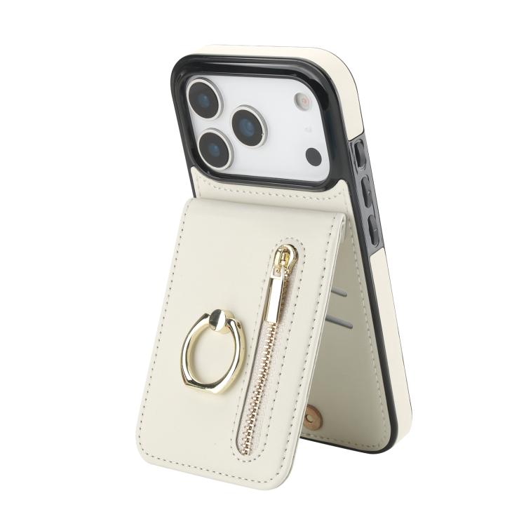 Ốp lưng điện thoại khe đựng thẻ RFID kiểu cổ điển có vòng và khóa kéo, dành cho iPhone 17e / 16e, dành cho iPhone 17 Pro Max, dành cho iPhone 17 Pro, dành cho iPhone 17, dành cho iPhone Air, dành cho iPhone 16 Pro Max