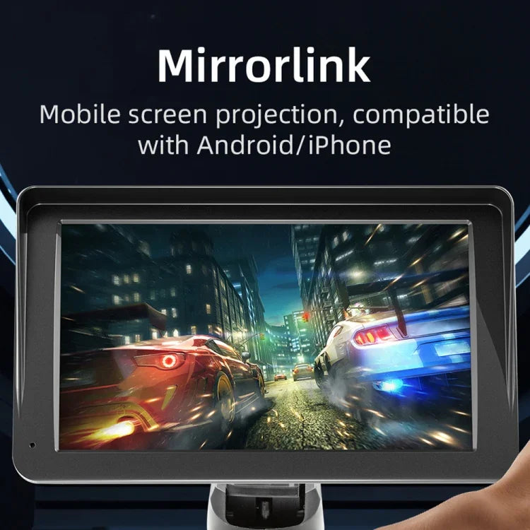 B5570 Máy nghe nhạc MP5 kiểu che nắng ô tô 7 inch CarPlay không dây, hỗ trợ kết nối điện thoại di động, B5570