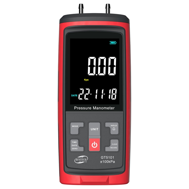 Máy đo áp suất chênh lệch BENETECH GT5101 màn hình LCD, các mức 1KPa, 2KPa, 4KPa, 10KPa, 40KPa, 50KPa, 125Pa, 250Pa, 100KPa