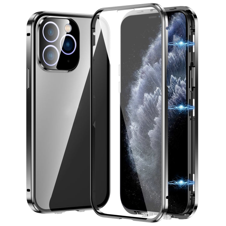 Ốp điện thoại kính cường lực HD khóa đôi nam châm, dành cho iPhone 11 Pro
