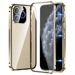 Ốp điện thoại kính cường lực HD khóa đôi nam châm, dành cho iPhone 11 Pro