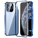 Ốp điện thoại kính cường lực HD khóa đôi nam châm, dành cho iPhone 11 Pro