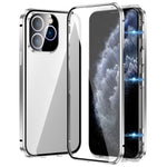 Ốp điện thoại kính cường lực HD khóa đôi nam châm, dành cho iPhone 11 Pro