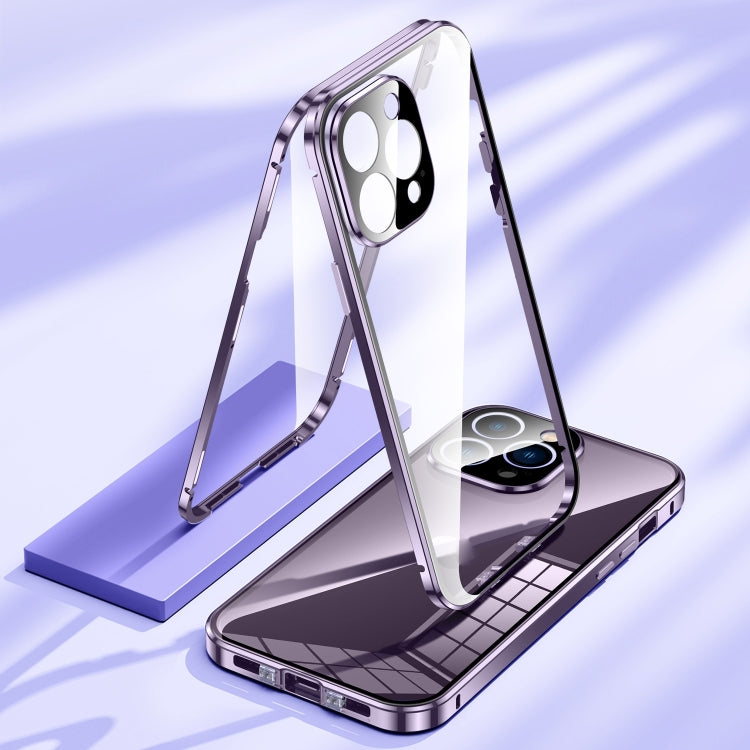 Ốp điện thoại kính cường lực HD khóa đôi nam châm, dành cho iPhone 11 Pro