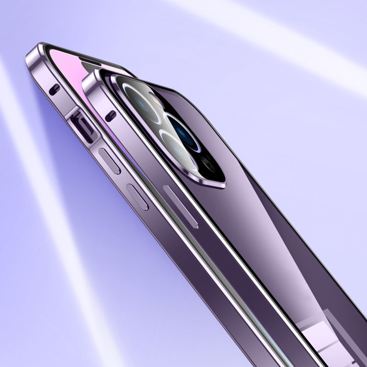 Ốp điện thoại kính cường lực HD khóa đôi nam châm, dành cho iPhone 11 Pro