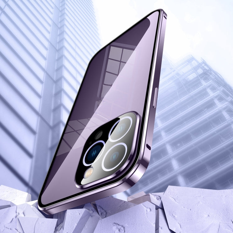 Ốp điện thoại kính cường lực HD khóa đôi nam châm, dành cho iPhone 11 Pro