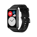 Silicone Silver Steel Buckle Watch Band, For Huawei Watch Fit Special Edition