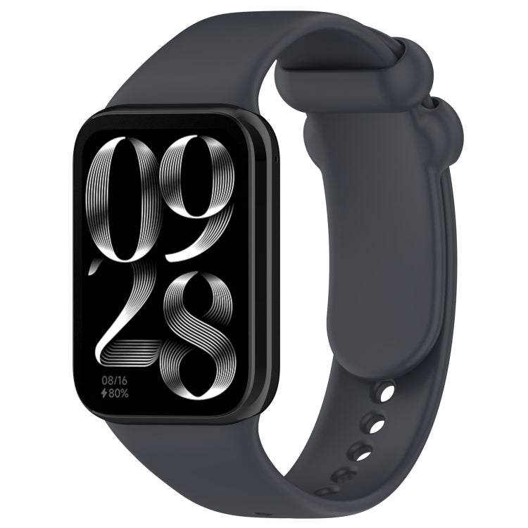 Solid Color Black Buckle Silicone Watch Band, For Xiaomi Band 10 Pro / Redmi Watch 6 / 5