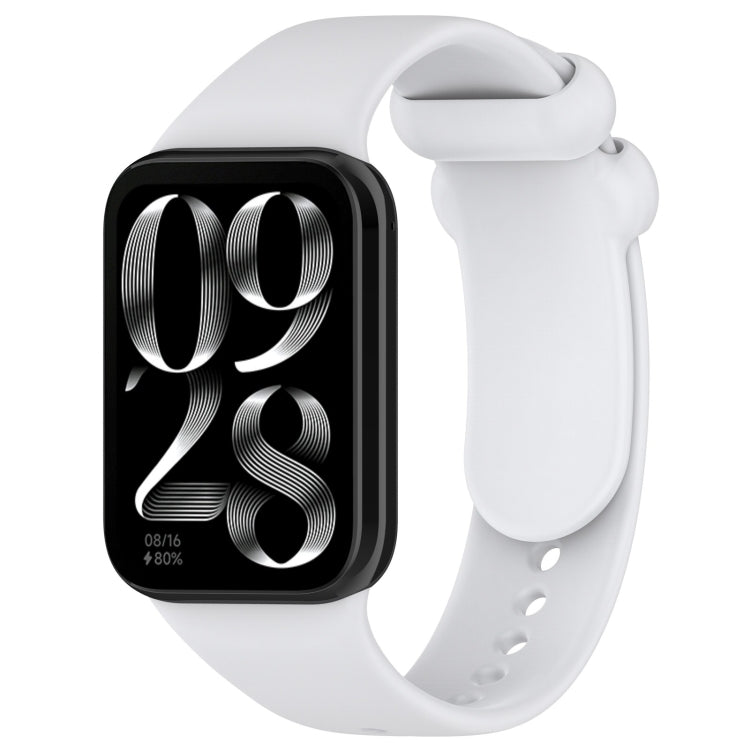 Solid Color Black Buckle Silicone Watch Band, For Xiaomi Band 10 Pro / Redmi Watch 6 / 5