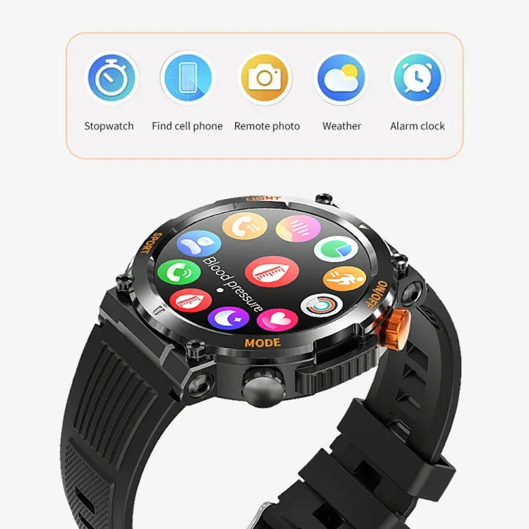 Đồng hồ thông minh HT17 màn hình tròn 1.46 inch Bluetooth, hỗ trợ theo dõi sức khỏe & hơn 100 chế độ thể thao