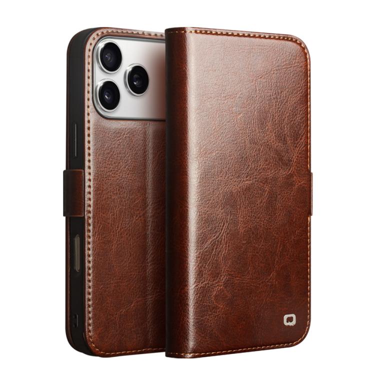 Ốp lưng điện thoại da thật QIALINO Classic 103 khóa cài, dành cho iPhone 17e / 16e, dành cho iPhone 17 Pro Max, dành cho iPhone 17 Pro, dành cho iPhone 17, dành cho iPhone Air, dành cho iPhone 15 Pro Max, dành cho iPhone 15 Plus, dành cho iPhone 15
