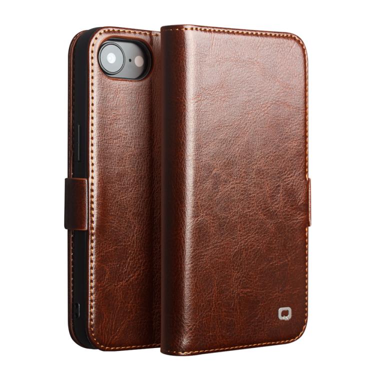 Ốp lưng điện thoại da thật QIALINO Classic 103 khóa cài, dành cho iPhone 17e / 16e, dành cho iPhone 17 Pro Max, dành cho iPhone 17 Pro, dành cho iPhone 17, dành cho iPhone Air, dành cho iPhone 15 Pro Max, dành cho iPhone 15 Plus, dành cho iPhone 15
