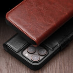 Ốp lưng điện thoại da thật QIALINO Classic 103 khóa cài, dành cho iPhone 17e / 16e, dành cho iPhone 17 Pro Max, dành cho iPhone 17 Pro, dành cho iPhone 17, dành cho iPhone Air, dành cho iPhone 15 Pro Max, dành cho iPhone 15 Plus, dành cho iPhone 15