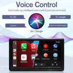 Màn hình thông minh di động IPS 7 inch cho xe hơi chiếu màn hình không dây Carplay Android Auto, kèm camera lùi, kèm camera lùi