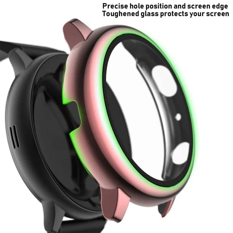Ốp bảo vệ PC mạ điện với kính cường lực, dành cho Samsung Galaxy Watch Active 2 40mm, dành cho Samsung Galaxy Watch Active 2 44mm