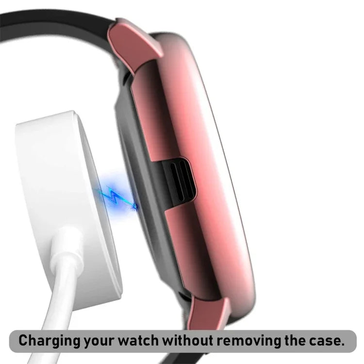 Ốp bảo vệ PC mạ điện với kính cường lực, dành cho Samsung Galaxy Watch Active 2 40mm, dành cho Samsung Galaxy Watch Active 2 44mm