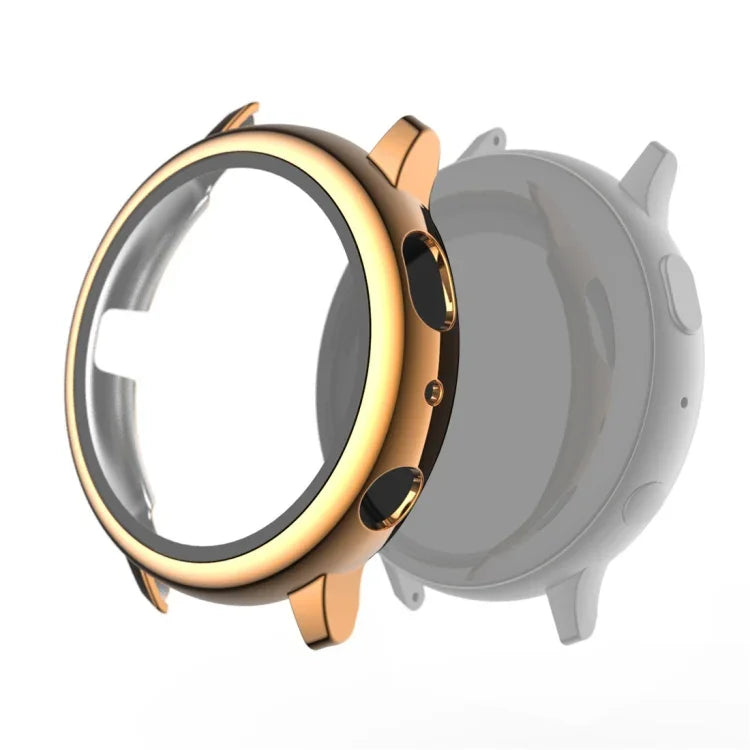 Ốp bảo vệ PC mạ điện với kính cường lực, dành cho Samsung Galaxy Watch Active 2 40mm, dành cho Samsung Galaxy Watch Active 2 44mm