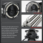 Y4 4 inch 1 Pair Light Guide Dual Lens Fog Light, For Jeep Wrangler JK 2 Door 2007-2015