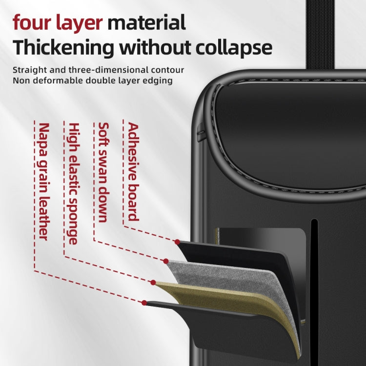 3087 Napa Texture Leather Car Seat Back Storage Bag, 3087 (Red), 3087 (Grey), 3087 (Brown)