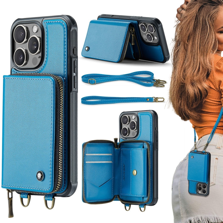 Ốp lưng ví da JEEHOOD C22 có khóa kéo và dây đeo đôi, dành cho iPhone 17 Pro Max, dành cho iPhone 17 Pro, dành cho iPhone Air, dành cho iPhone 16 Pro Max, dành cho iPhone 16 Pro, dành cho iPhone 16 Plus, dành cho iPhone 16, dành cho iPhone 15 Pro Max